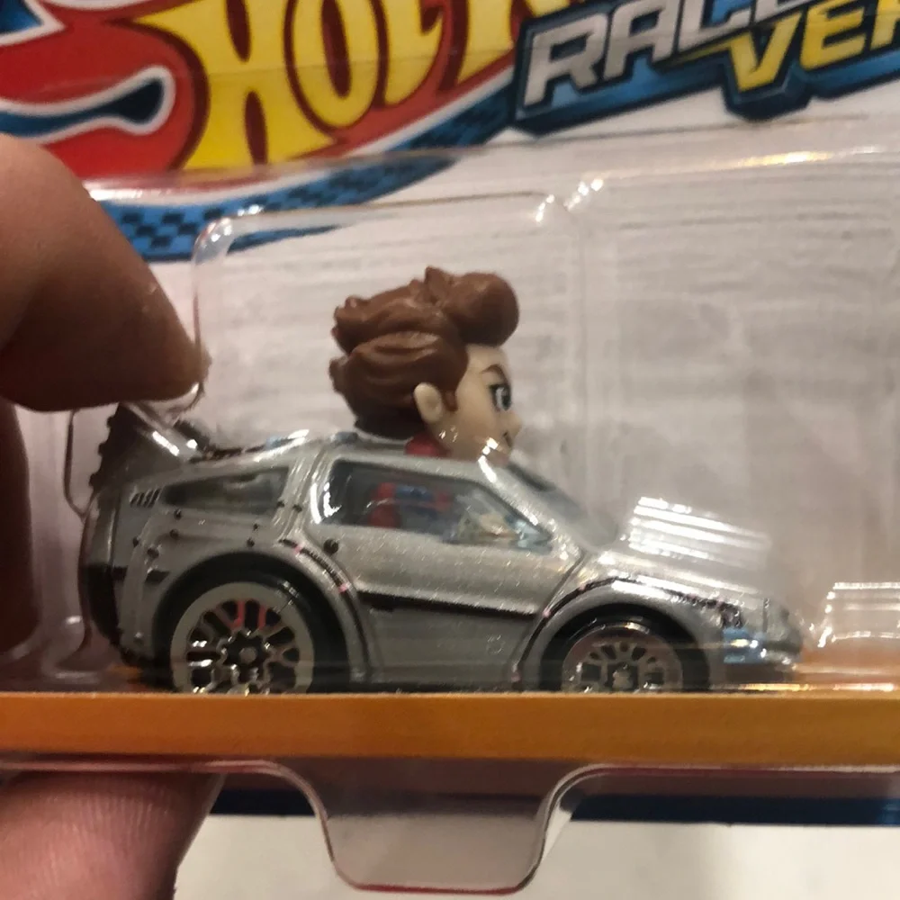 Mattel Hot Wheels Racer Verse Marty McFly Silver DeLorean Car